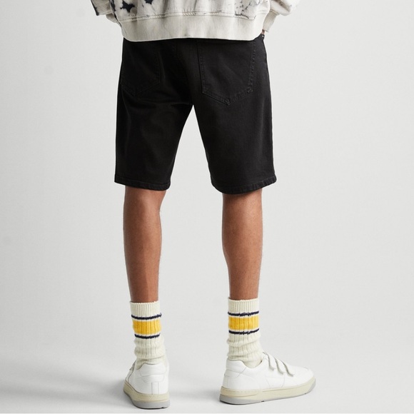 Zara Men’s Denim Shorts Black Size 30 - Picture 2 of 8